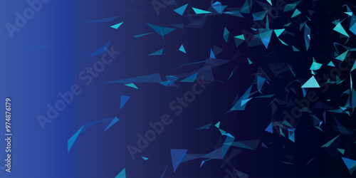 Abstract background with connecting dots and lines. Network connection structure. Data technology and scientific illustration. Plexus effect. 3D vector illustration