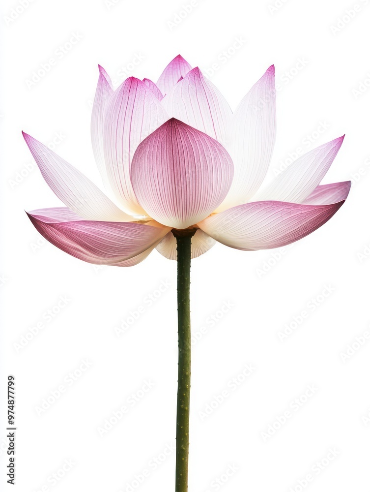Lotus flower isolate on white background, serene and peaceful, Lotus flower isolate on white background, serene and peaceful,