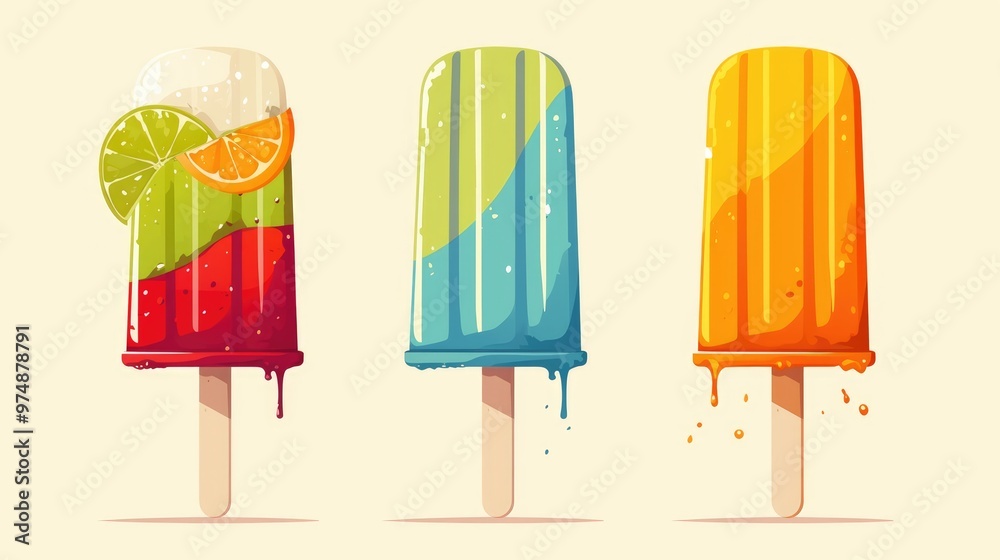 Summer Popsicles and Ice Pop Vector and Clip Art for the Summer Season Summer Popsicles and Ice Pop Vector and Clip Art for the Summer Season