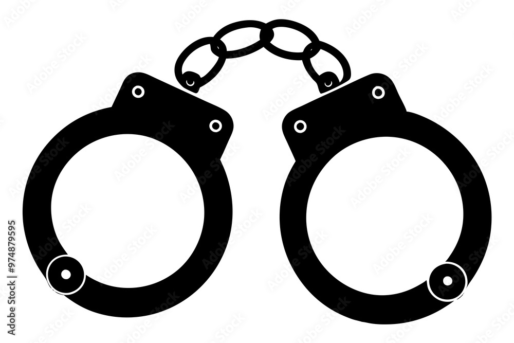 handcuffs isolated on white handcuffs isolated on white