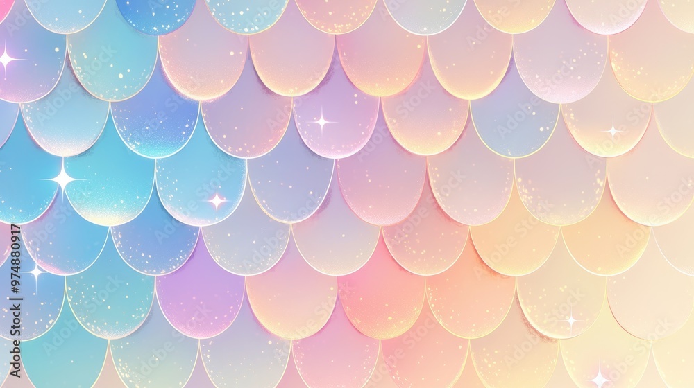 Pastel abstract vector background featuring a fish scale pattern over a colorful design Vibrant mermaid motif suitable for children s themes or summer event promotional materials Pastel abstract vector background featuring a fish scale pattern over a colorful design Vibrant mermaid motif suitable for children s themes or summer event promotional materials