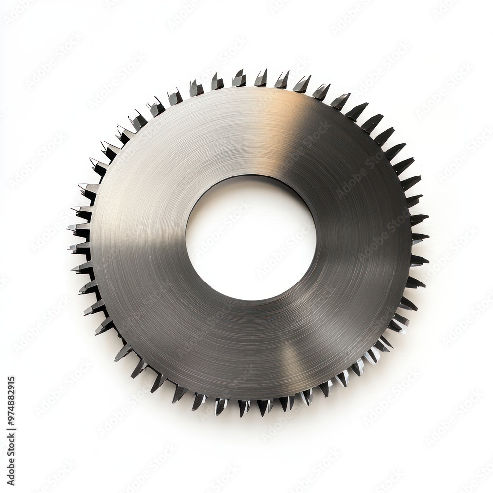 Professional-grade circular saw blade isolated on white background Professional-grade circular saw blade isolated on white background