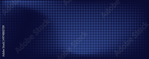 Blue dots half tone gradient background
