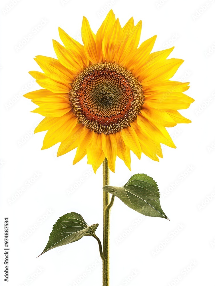 Sunflower isolate on white background, bright yellow petals, Sunflower isolate on white background, bright yellow petals,