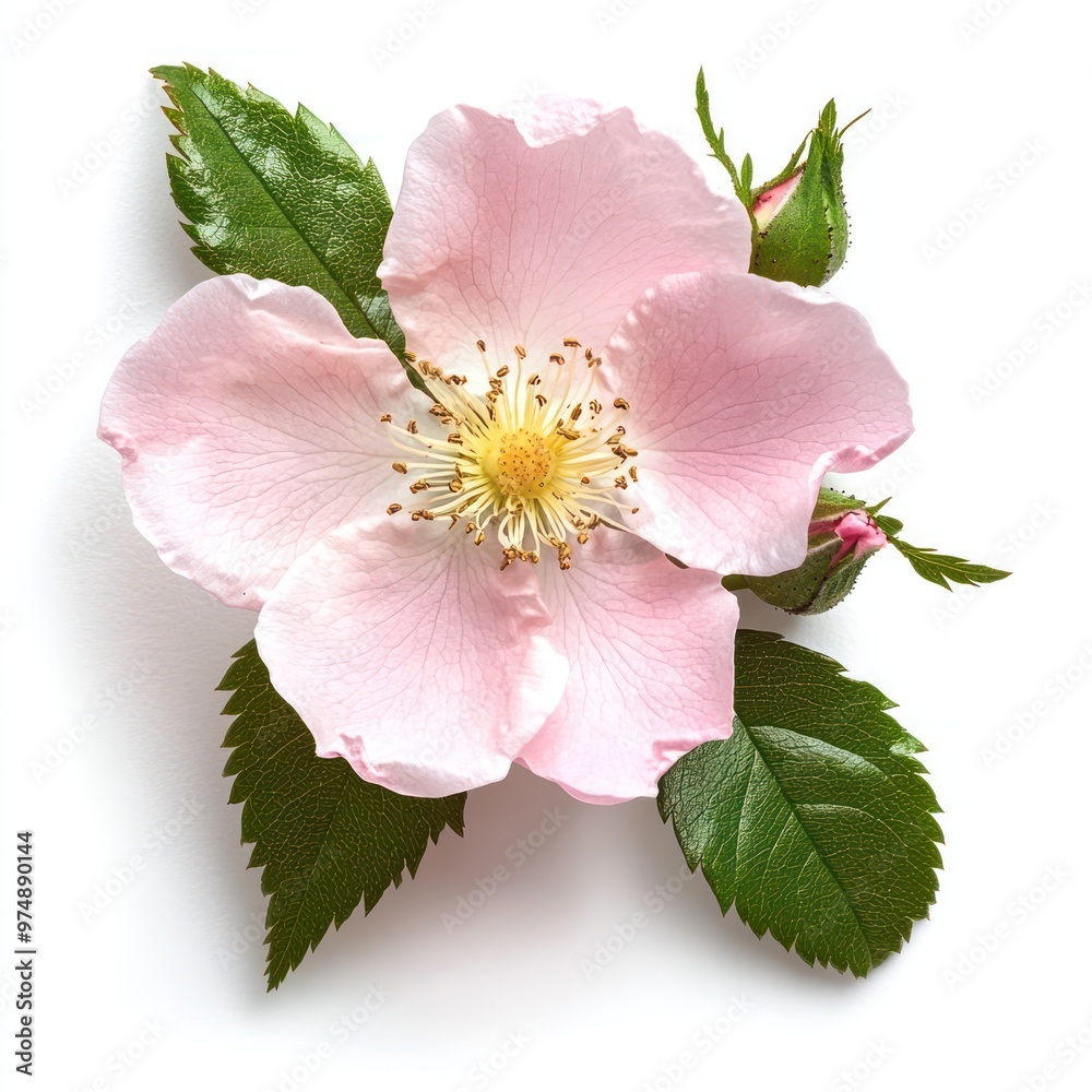 Wild rose isolate on white background, natural and untamed, Wild rose isolate on white background, natural and untamed,