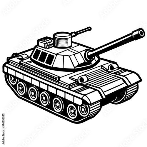 Tanks vector on white background