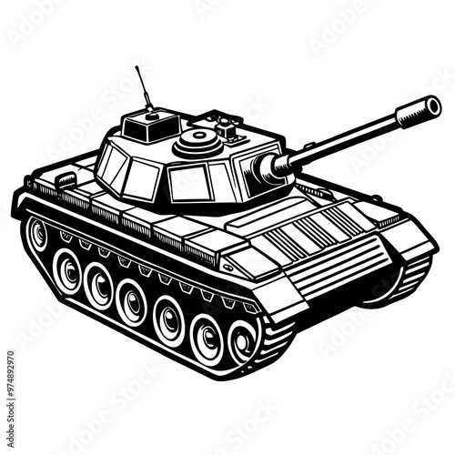 Tanks vector on white background