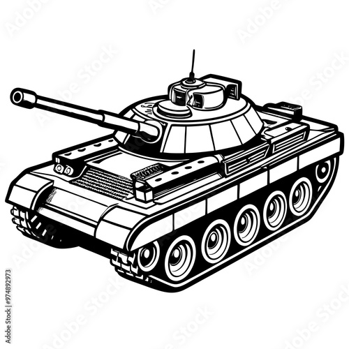 Tanks vector on white background