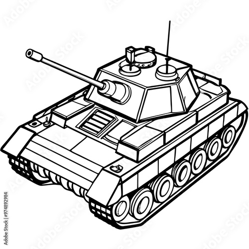 Tanks vector on white background
