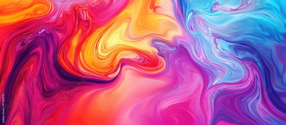 Backdrop with vibrant colors and abstract designs creating a visually stimulating environment for creative projects and presentations Backdrop with vibrant colors and abstract designs creating a visually stimulating environment for creative projects and presentations