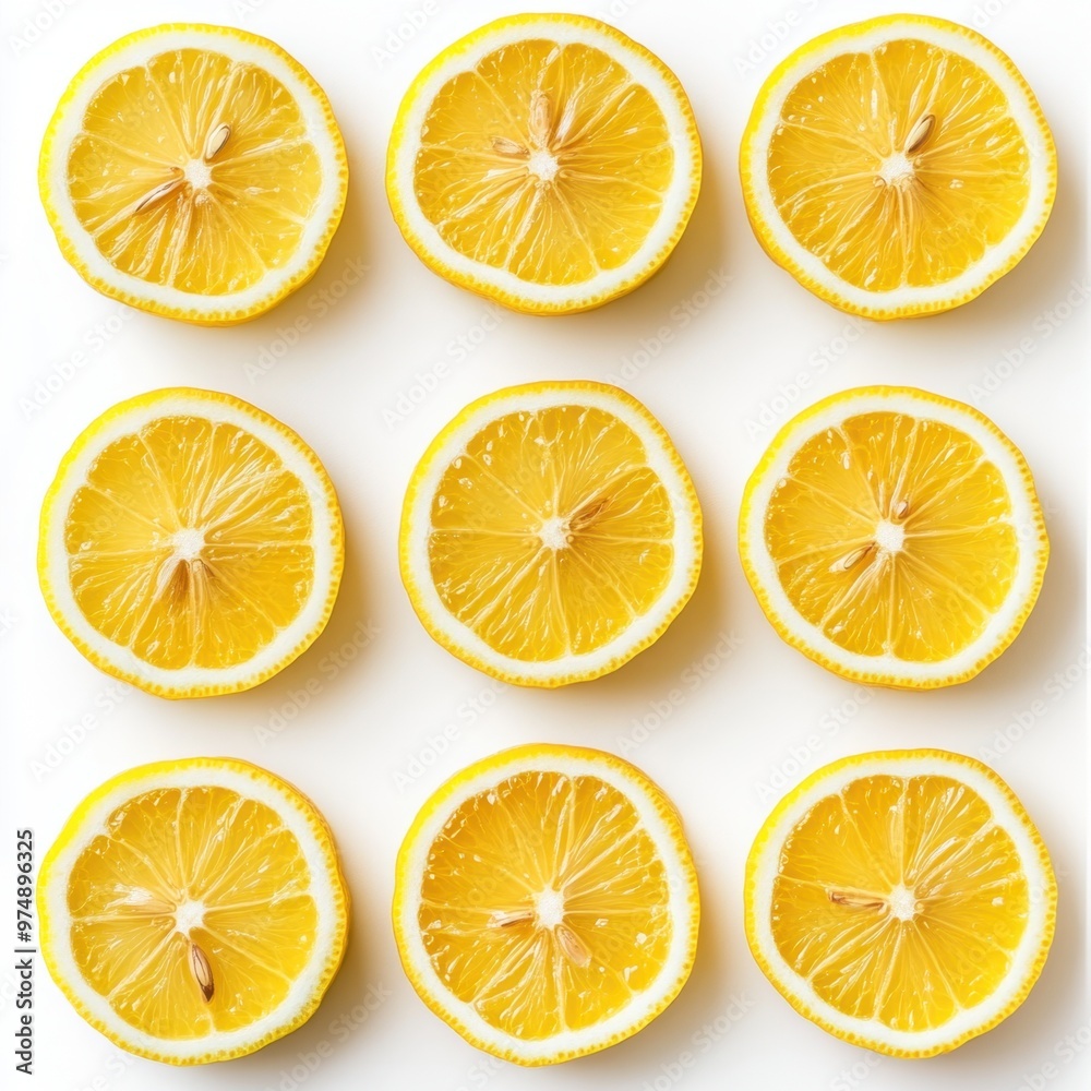 Obraz premium slices of lemon on white background 