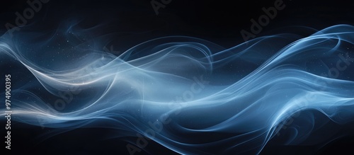 Abstract Fog And Smoke On Black Background With Transparent Overlay