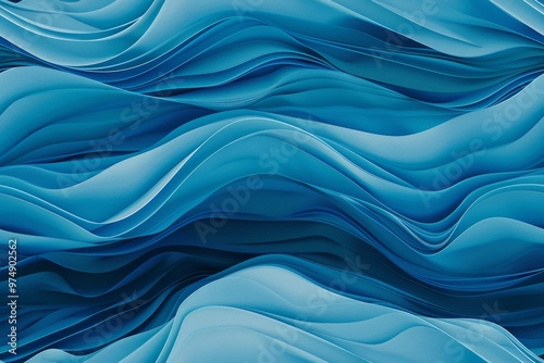 Abstract Blue Wavy Pattern