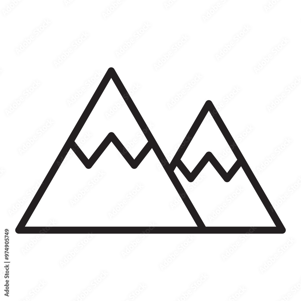 Mountains line icon Mountains line icon