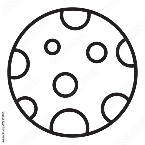 Moon  line icon