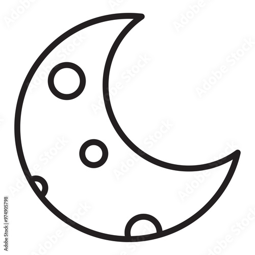 Moon  line icon