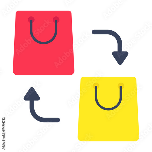 Trendy vector design of shopping exchange 