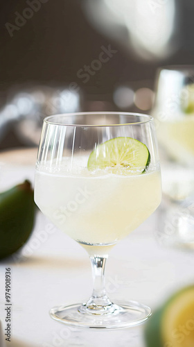 cocktail with lime