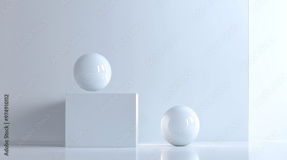 Minimalist 3D depicting business communication concepts: simplicity, clarity, focus, balance, and connection. Minimalist 3D depicting business communication concepts: simplicity, clarity, focus, balance, and connection.