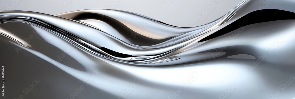Polished Metallic Silver Foil Texture with Glos, a sleek and modern abstract background with flowing lines and a reflective surface. This silver foil texture is perfect for digital art, web design, an Polished Metallic Silver Foil Texture with Glos, a sleek and modern abstract background with flowing lines and a reflective surface. This silver foil texture is perfect for digital art, web design, an