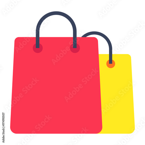 Trendy vector design of shopping bags