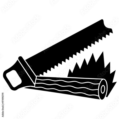 Saws vector on white background