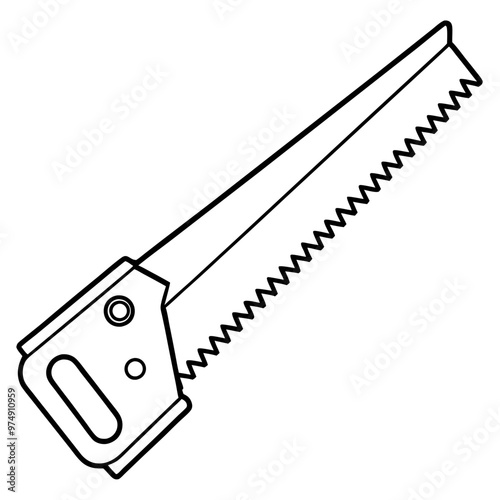 Saws vector on white background