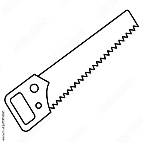 Saws vector on white background
