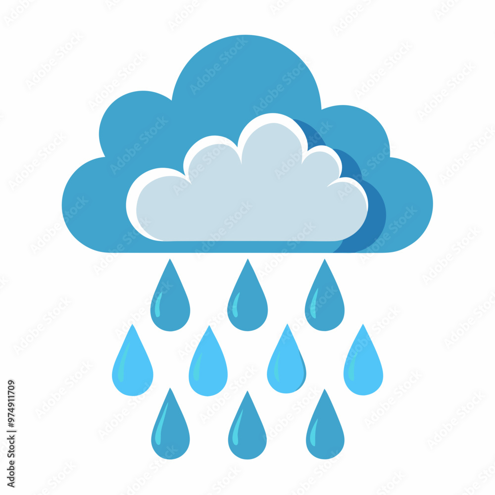Rain vector on white background Rain vector on white background