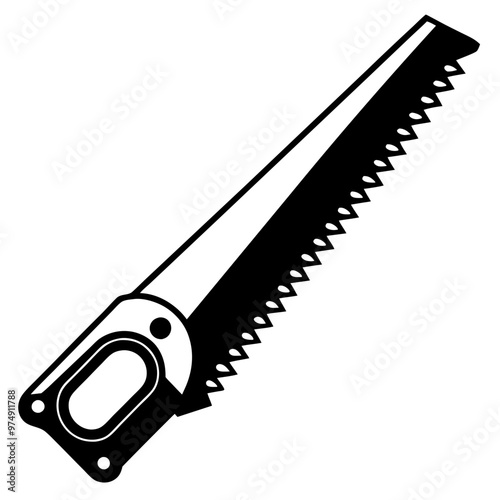 Saws vector on white background