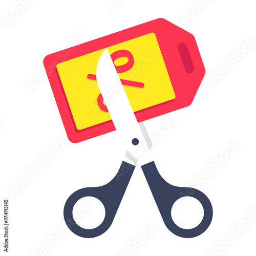 An icon design of cut price 
