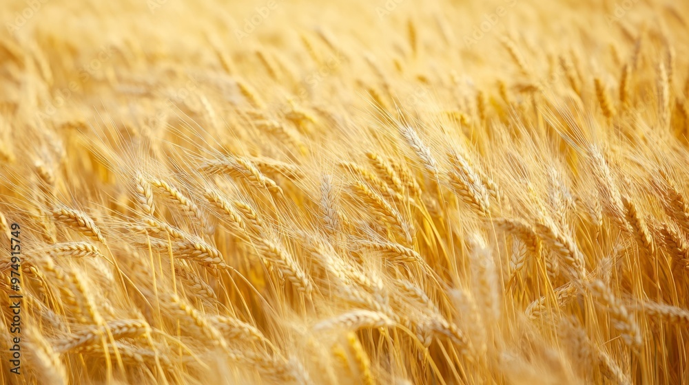 Yellow wheat field swaying in the wind, rural countryside, Yellow wheat field swaying in the wind, rural countryside,