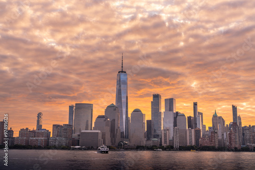 New York City skyline during the sunrise, NewYork, United states of America. USA