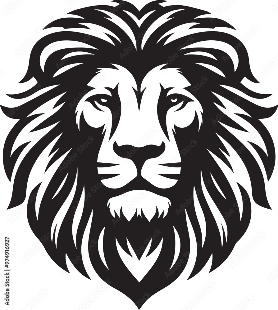 Fototapeta premium lion head silhouette