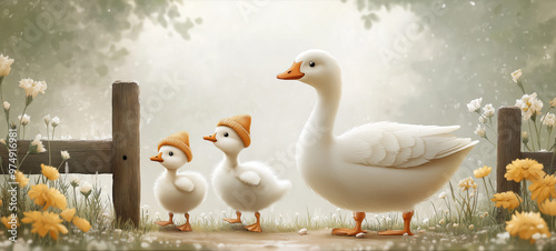 geese on a farm