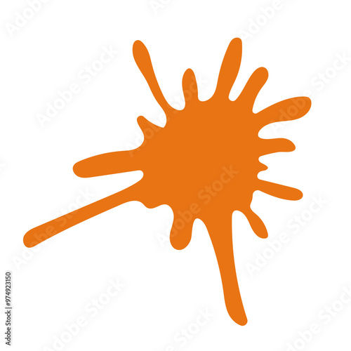 Orange spot on white background. Vector drawing. 