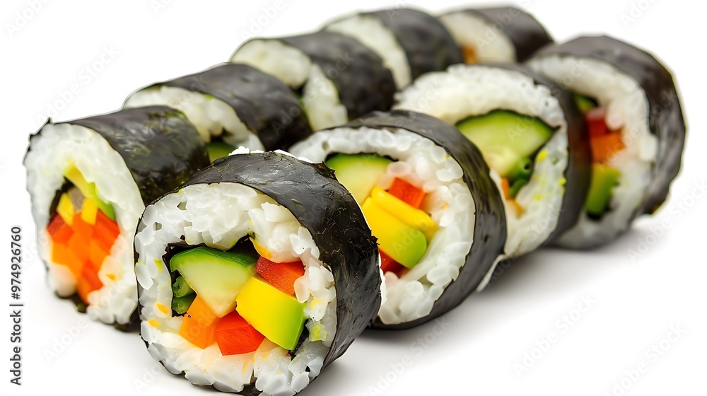sushi on a white background sushi on a white background