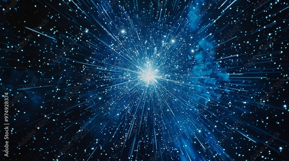 Fototapeta premium Explosive Galactic Radiance A Cosmic Futuristic