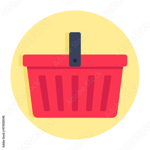 A creative design icon of shopping basket