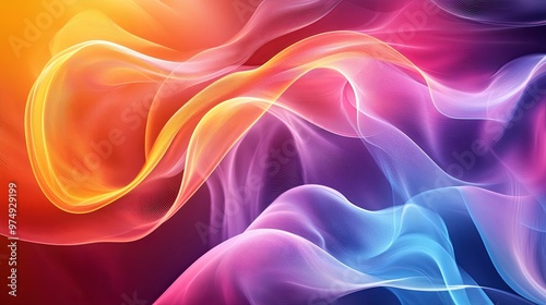 Wallpaper Mural Abstract Colorful Swirling Light and Smoke Torontodigital.ca