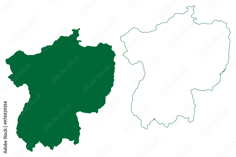 Jhabua district (Madhya Pradesh State, Indore division, Republic of India) map vector illustration, scribble sketch Jhabua map Jhabua district (Madhya Pradesh State, Indore division, Republic of India) map vector illustration, scribble sketch Jhabua map