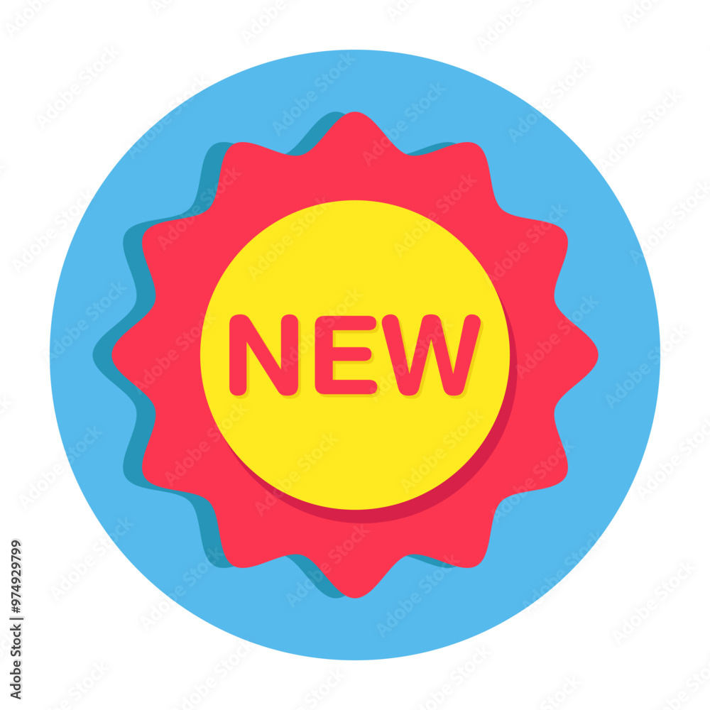 Editable design icon of new badge 