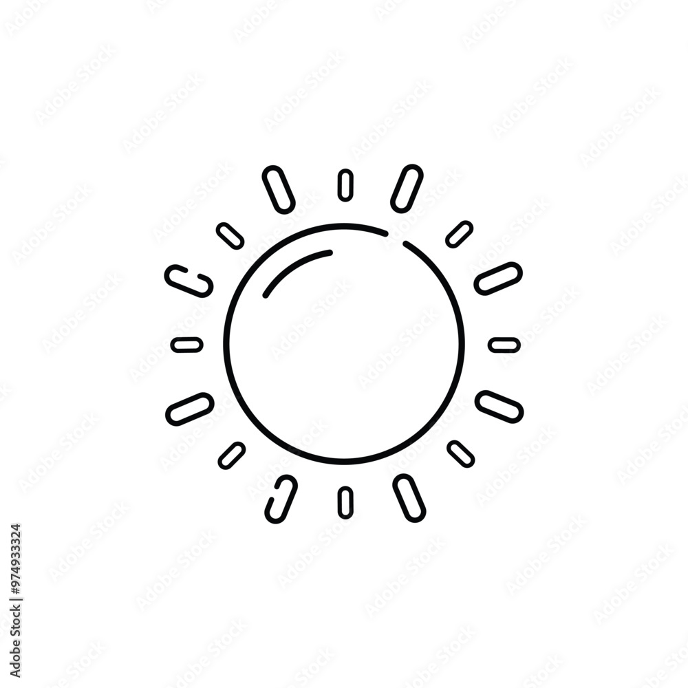 Sun Icon Vector. Lineal or Linear art. Sun Icon Vector. Lineal or Linear art.