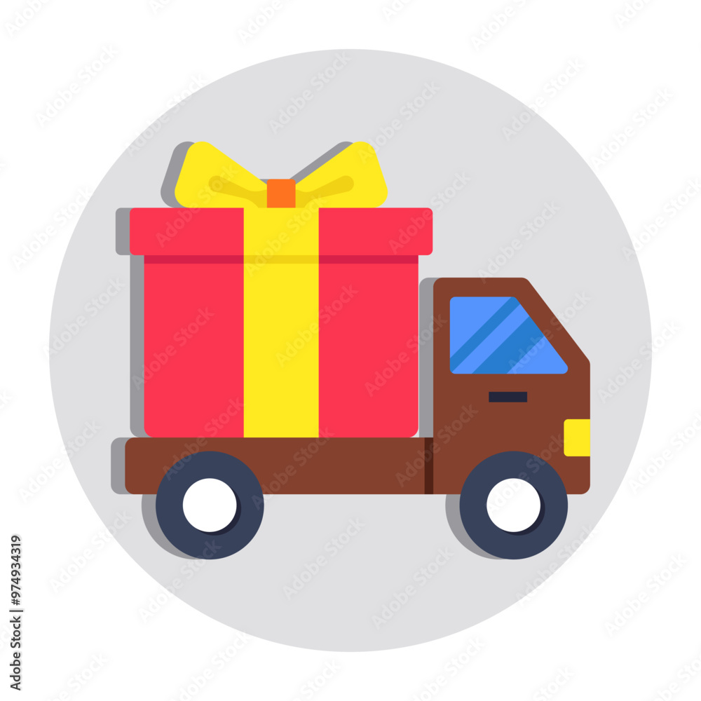 Trendy vector design of gift delivery Trendy vector design of gift delivery