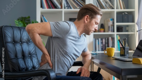 Man Experiencing Lower Back Pain