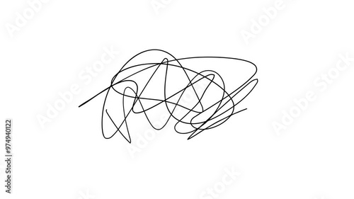 doodle or scribble animation hand drawn on white background