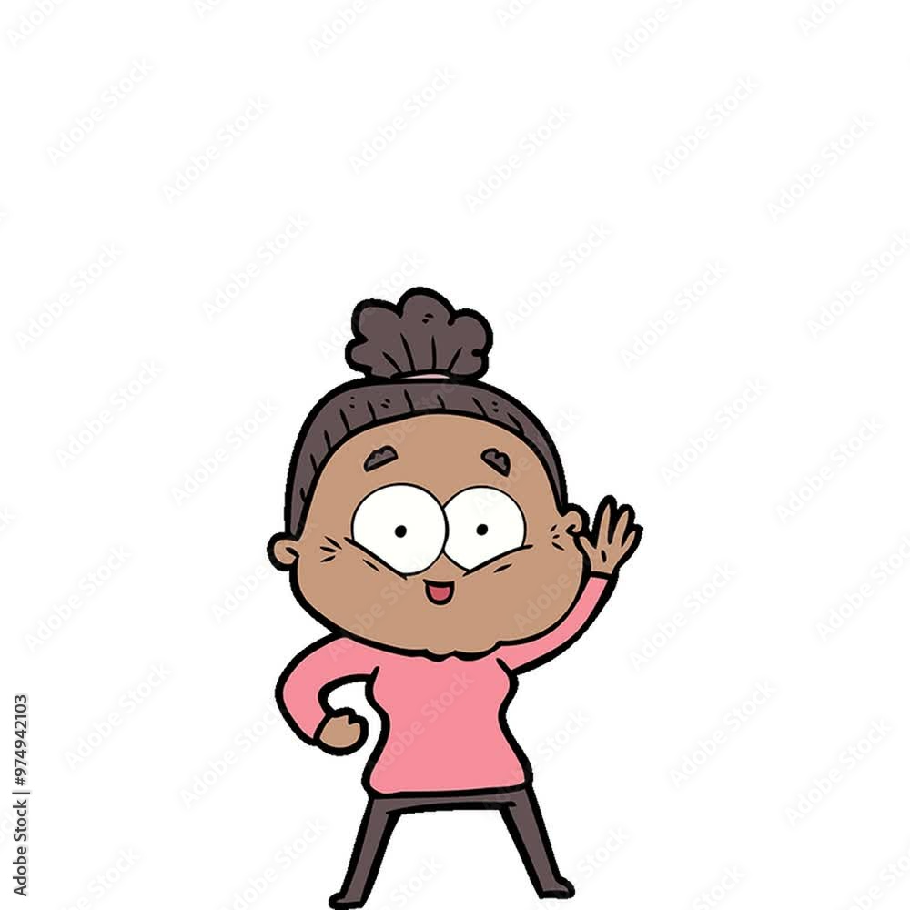 cartoon happy old woman cartoon happy old woman