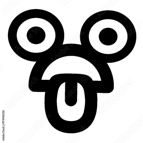 exhausted staring face icon