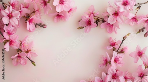 Pink flower background 