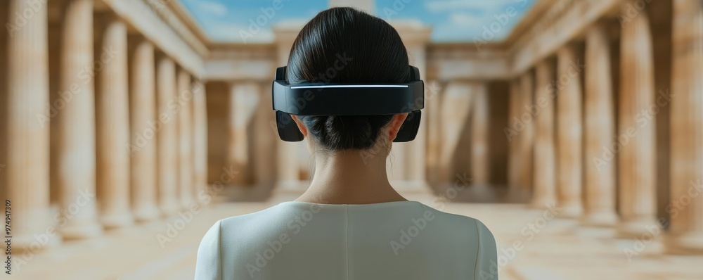 Holographic Ai Assistant Providing A Virtual Tour Of A Historical